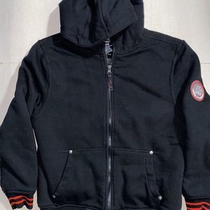 US Life 58 Black Hooded full Zip Jacket